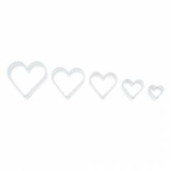 Vykrajovátka srdíčka hladká 5ks - Smolík