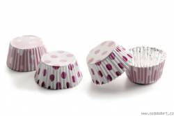 Cukrářské košíčky na čokoládu - růžové srdíčko a puntík 36ks - Ibili
