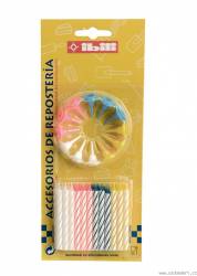 Sada narozeninových svíček 24/12ks 6cm - Ibili