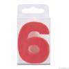 Svíčka ve tvaru číslice 6 - mini, červená - Stadter