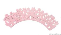 Ozdobný límec na košíčky - růžový - Ibili