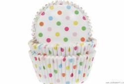 Papírový košíček na muffiny puntíkovaný 50ks - House of Marie