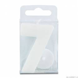 Svíčka ve tvaru číslice 7 - mini, bílá - Stadter