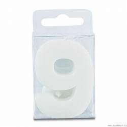 Svíčka ve tvaru číslice bílá - Stadter