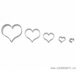 Srdíčka prohnutá 5ks - Smolík