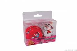 Papírové košíčky a zapichovátka – sněhuláci – set 48 ks - Silikomart