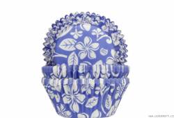 Košíček na muffiny Aloha květiny modrý 50ks - House of Marie