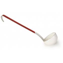 Smaltovaná naběračka bílo červená 6cm - Ibili