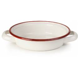 Smaltovaný kastrůlek bílo červený 14cm - Ibili