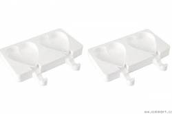 Silikonová forma na nanuky – 2 kusy srdce - Silikomart