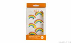Cukrová dekorace na dort barevná duha 6ks - Decora