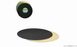Podložka pod dort 1ks oboustranná černo zlatá 32cm 3mm - Decora