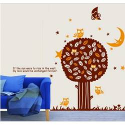 Noční strom se zvířátky - nalepimeto