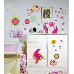 Samolepka na zeď  Pokojové doplňky pro malé princezny - nalepimeto