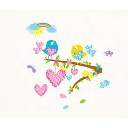 Samolepka na zeď  ptačí námluvy - nalepimeto