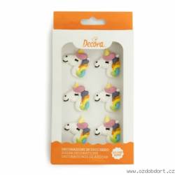 6 ks cukrových dekorací Jednorožec - Decora