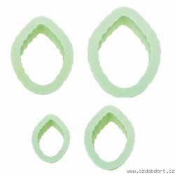 Plastová vykrajovátka - Lístky růže 4ks - Decora