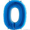 Nafukovací balónek číslo 0 modrý 102cm extra velký - Grabo