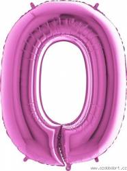 Nafukovací balónek číslo 0 růžový 102cm extra velký - Grabo