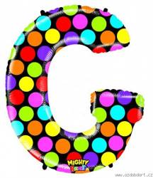 Nafukovací balónek písmeno G barevné 102 cm - Grabo