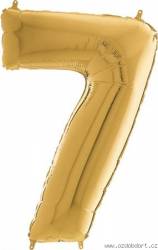 Nafukovací balónek číslo 7 zlatý 66cm - Grabo
