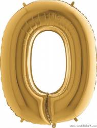 Nafukovací balónek písmeno O zlaté 102 cm - Grabo