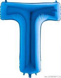Nafukovací balónek písmeno T modré 102 cm - Grabo