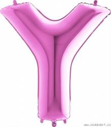 Nafukovací balónek písmeno Y růžové 102 cm - Grabo