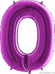 Nafukovací balónek číslo 0 fialový 102cm extra velký - Grabo