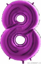 Nafukovací balónek číslo 8 fialový 102cm extra velký - Grabo