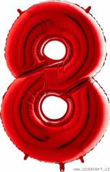 Nafukovací balónek číslo 8 červený 102cm extra velký - Grabo