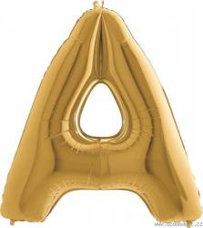 Nafukovací balónek písmeno A zlaté 102 cm - Grabo