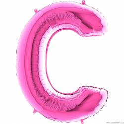 Nafukovací balónek písmeno C růžové 102 cm - Grabo