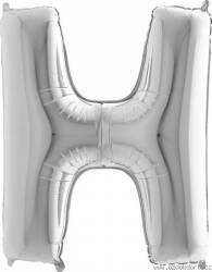 Nafukovací balónek písmeno H stříbrné 102 cm - Grabo