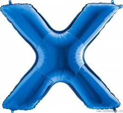 Nafukovací balónek písmeno X modré 102 cm - Grabo