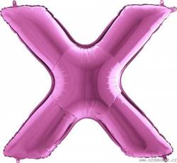 Nafukovací balónek písmeno X růžové 102 cm - Grabo