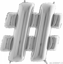 Nafukovací balónek symbol hestage stříbrné 102 cm - Grabo