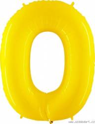 Nafukovací balónek číslo 0 žlutý 102cm extra velký - Grabo