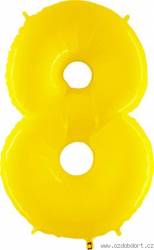 Nafukovací balónek číslo 8 žlutý 102cm extra velký - Grabo