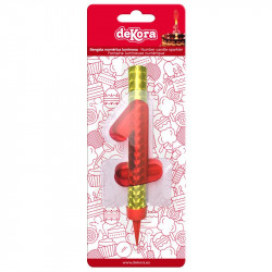 Dortová fontána s číslem 1 - Dekora