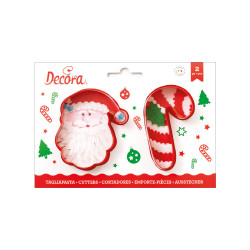Vykrajovátko vánoční Santa Claus a cukrovinka 8cm - Decora