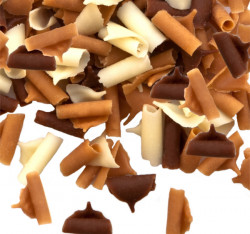 Čokoládové hobliny TRIO (80 g) 5506 dortis