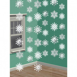 Dekorace k zavěšení sněhové vločky 213cm - Amscan