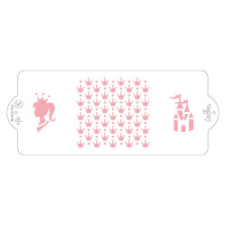 Stencil šablona na dort 10x25cm princezna - Decora