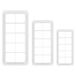 Sada vykrajovátek 3kusy Geometric - čtverec 20,5x10 cm - PME