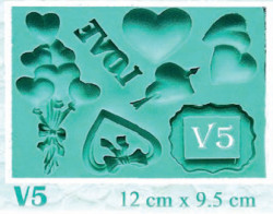 Silikonová forma srdce - Galias Moulds