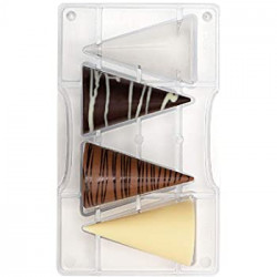 Polykarbonátová forma na čokoládu kužel velký 19,5x12 cm - Decora