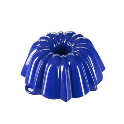 Litinová smaltovaná pečicí forma Velká bábovka GOURMETINA Jozefína - Noční modrá - Český Smalt