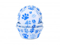 Košíčky na muffiny modré tlapky 50x33 mm - House of Marie