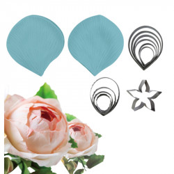 Žilkovač a vykrajovátko růže 6x5 cm - Cakesicq